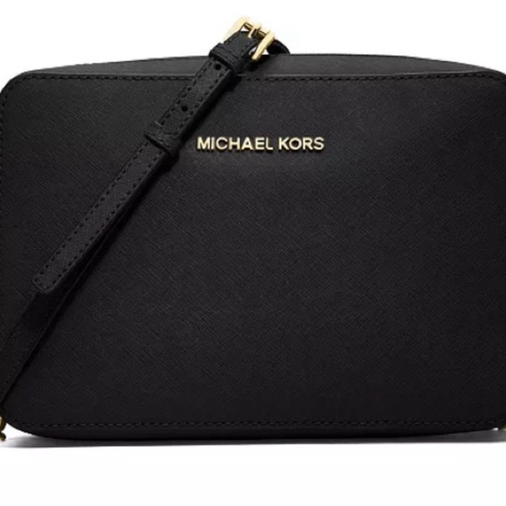 Michael Kors black leather cross body